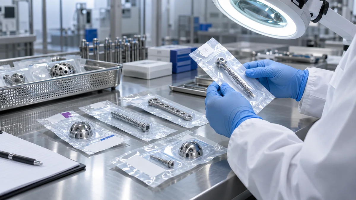 Inspección de tornillos ortopédicos en un entorno sanitario