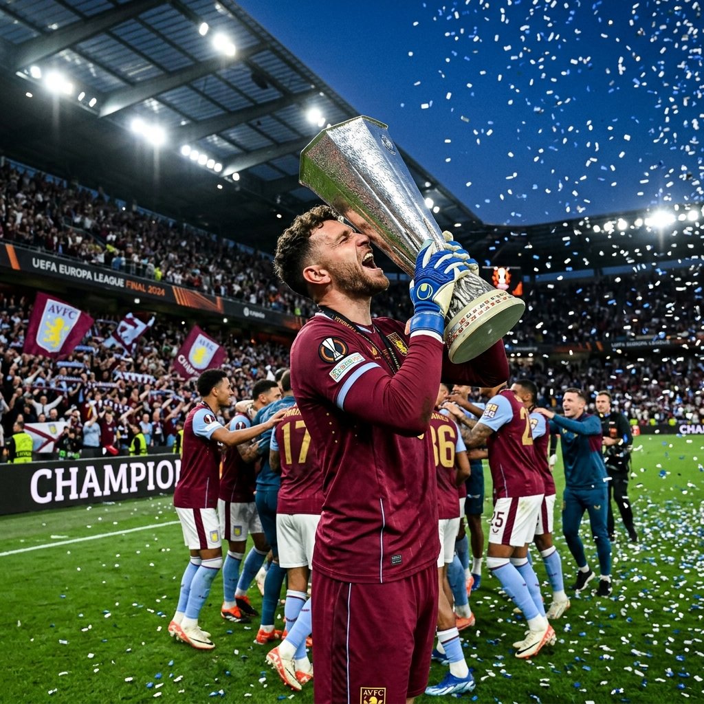 Dibu Martinez y Buendia en Aston Villa