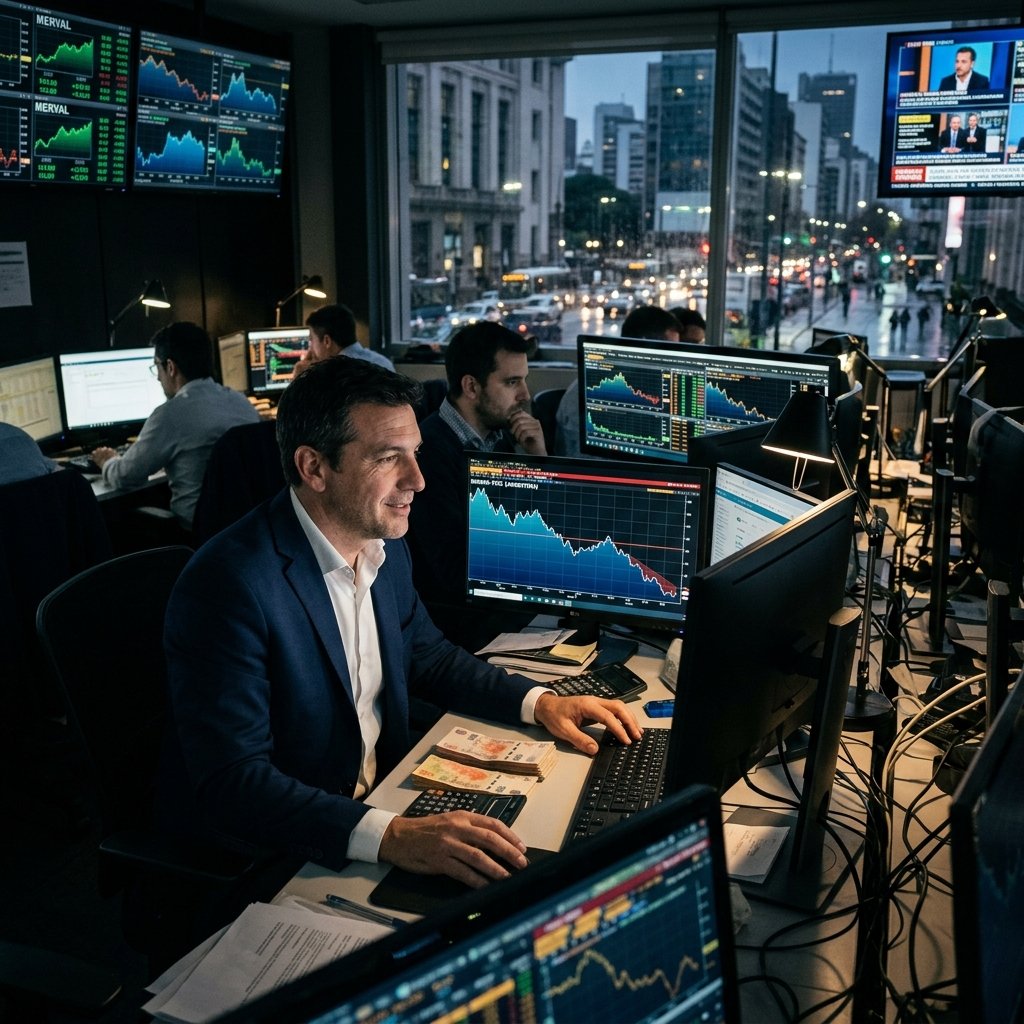 El riesgo país baja por tercer día  seguido, en una jornada positiva para los me