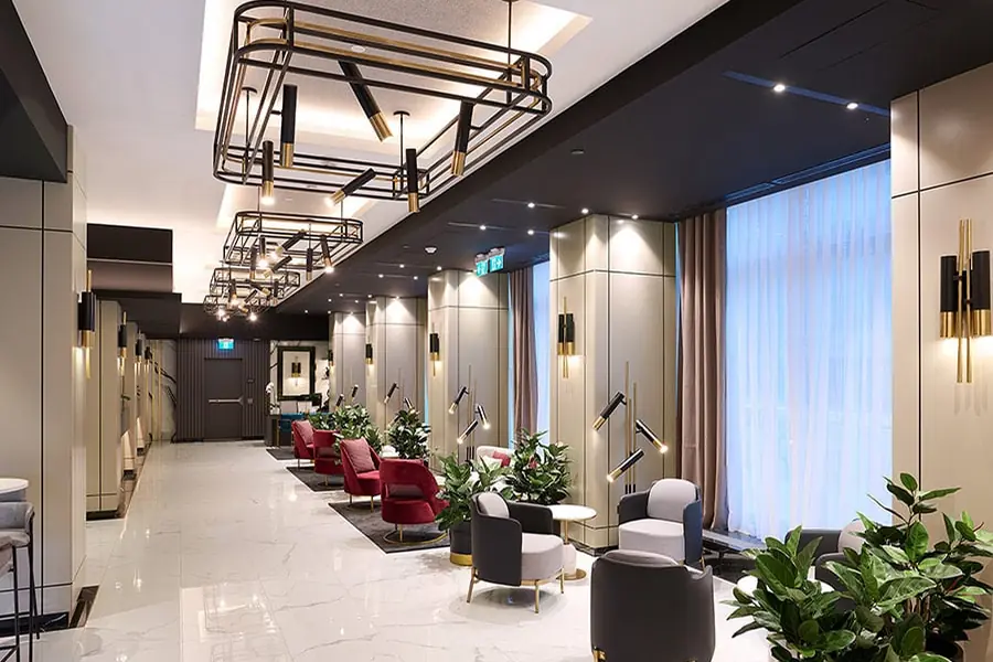 Seating and reception area at Hotel Riu Plaza Toronto