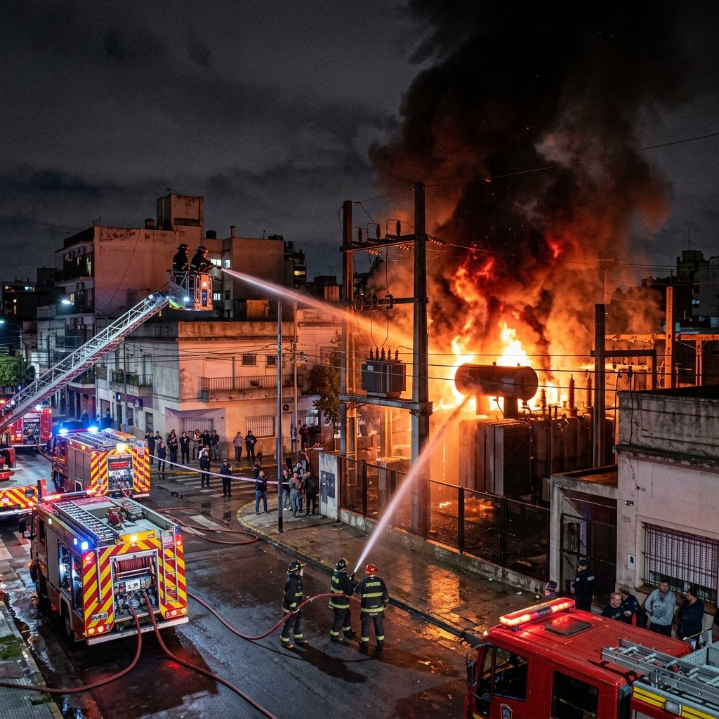 Incendio en una subestación de Edesur: el corte llegó a afectar a 120.000 usuarios