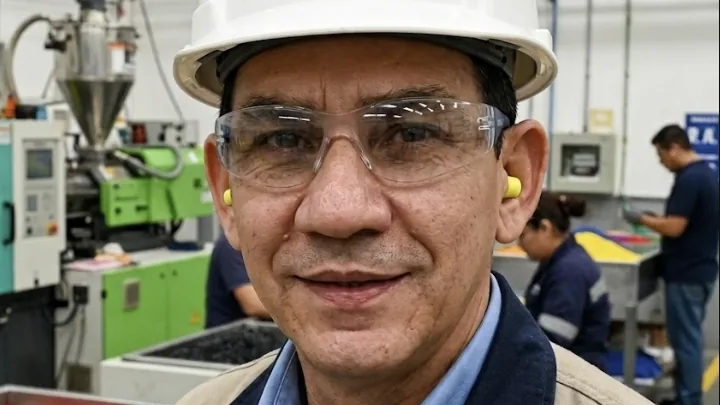 Planta de fabricación industrial de plástico