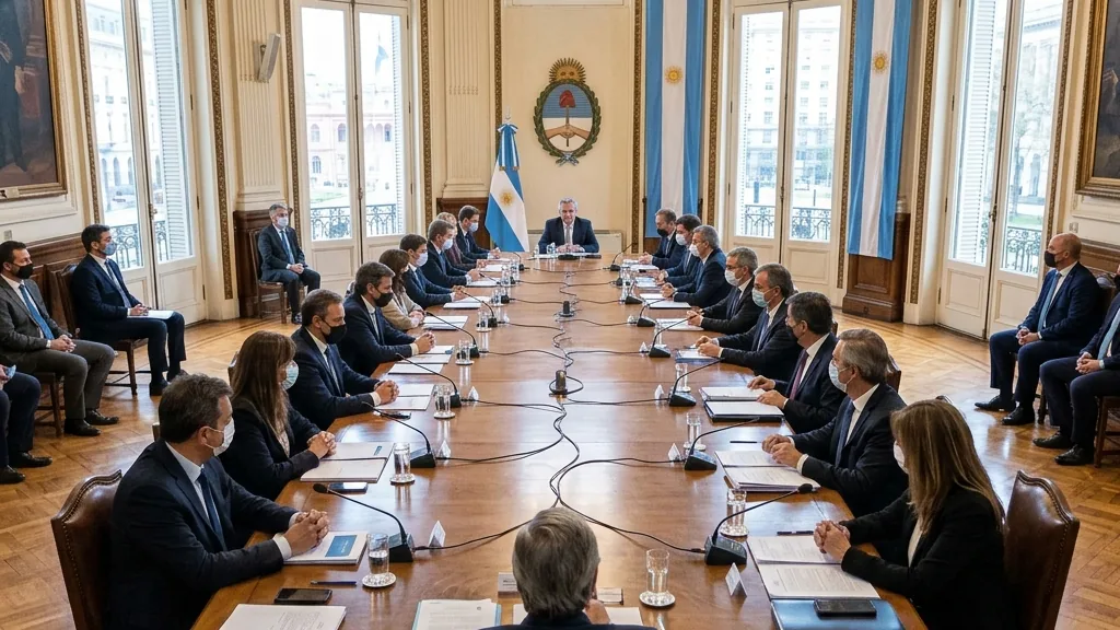 Milei juntó al Gabinete en la primera reunión con Santilli como jefe y avanza la