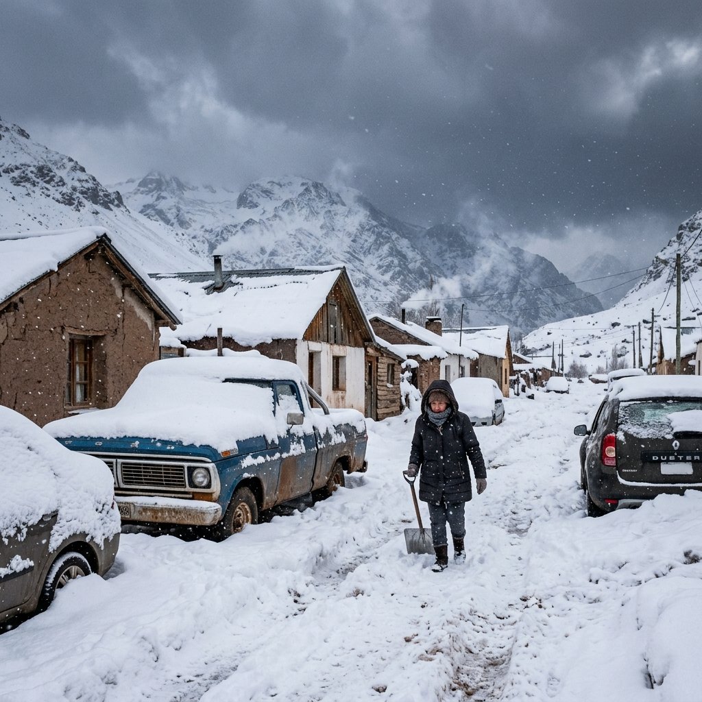 Fuertes nevadas cayeron en diversos puntos del país y hay alerta amarilla por la