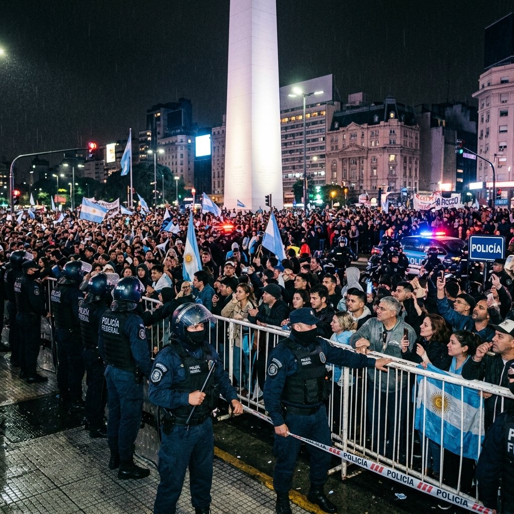 Refuerzan la seguridad en el Obelisco y Nación anunciará después de la final el 