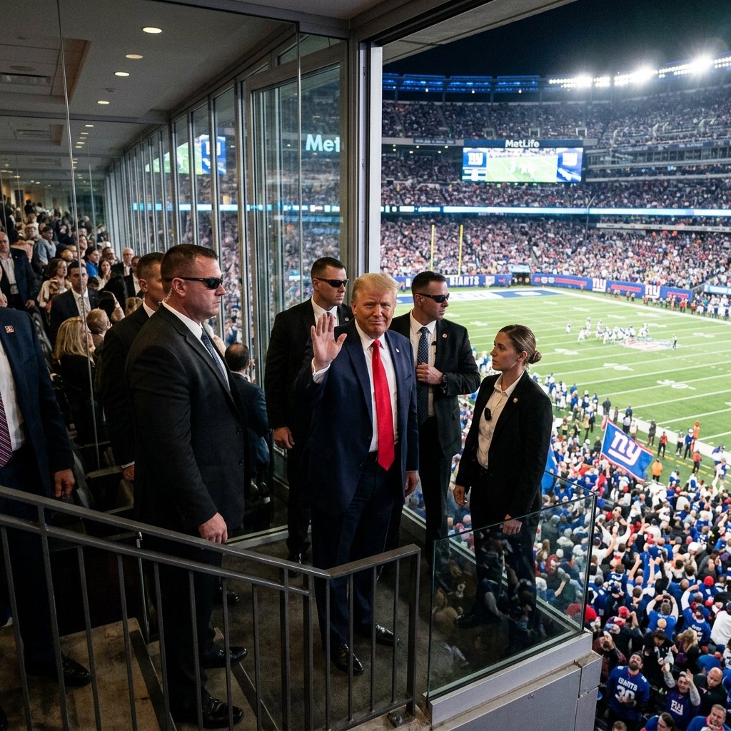 Trump está en el estadio, custodiado por un fuerte operativo: “Es difícil aposta