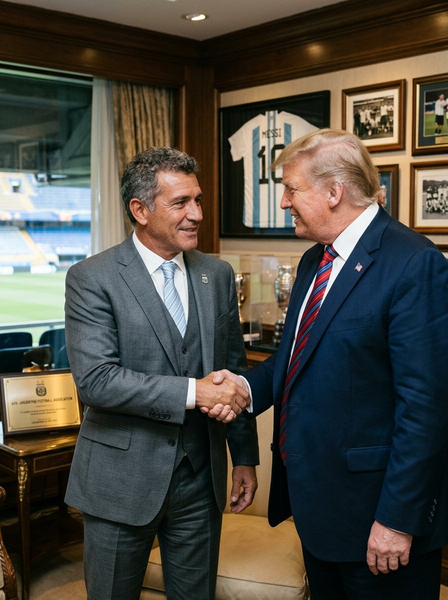 Trump saludó a Tapia, dijo que Messi fue 