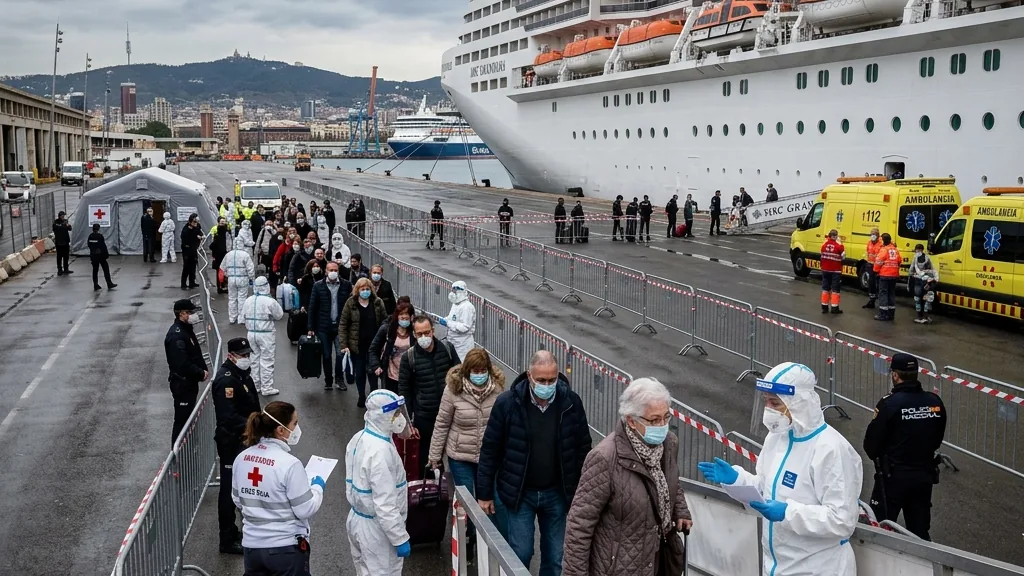 Crucero MV Hondius durante una travesía marítima