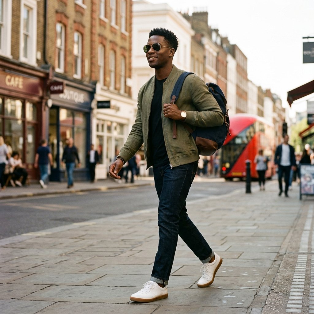 Persona luciendo Ray-Ban Aviator en la calle