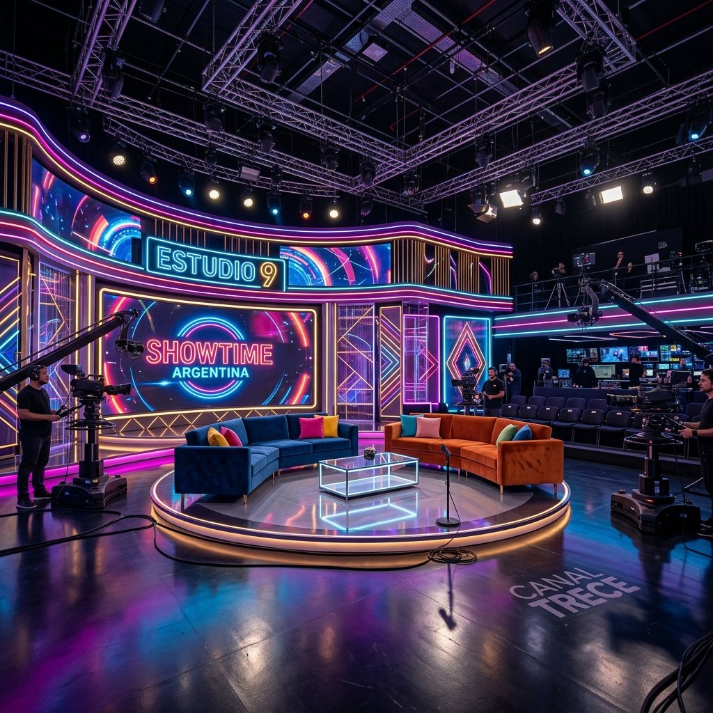 Sabrina Rojas en el set de su nuevo programa televisivo