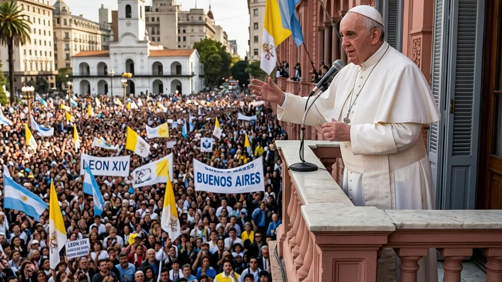 El papa León XIV durante una aparición pública en el Vaticano